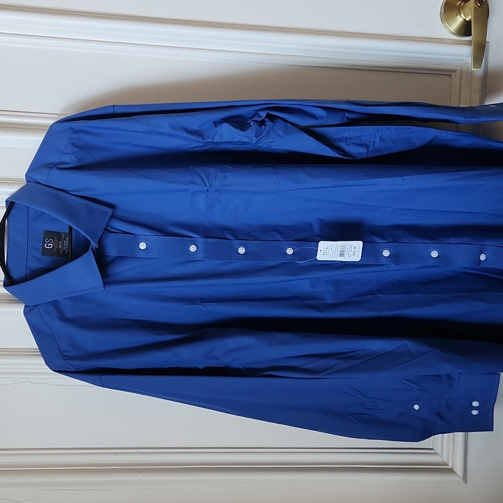 Men's Elegant Blue Dress Shirt